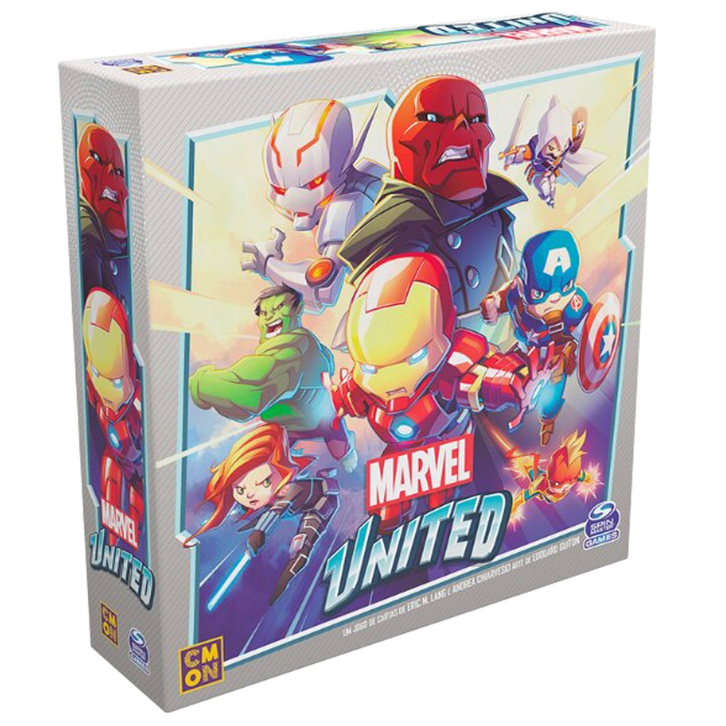 Marvel United Jogo de Tabuleiro Jogo Cooperativo Estratégia Galápagos Vingadores 1 a 4 Jogadores