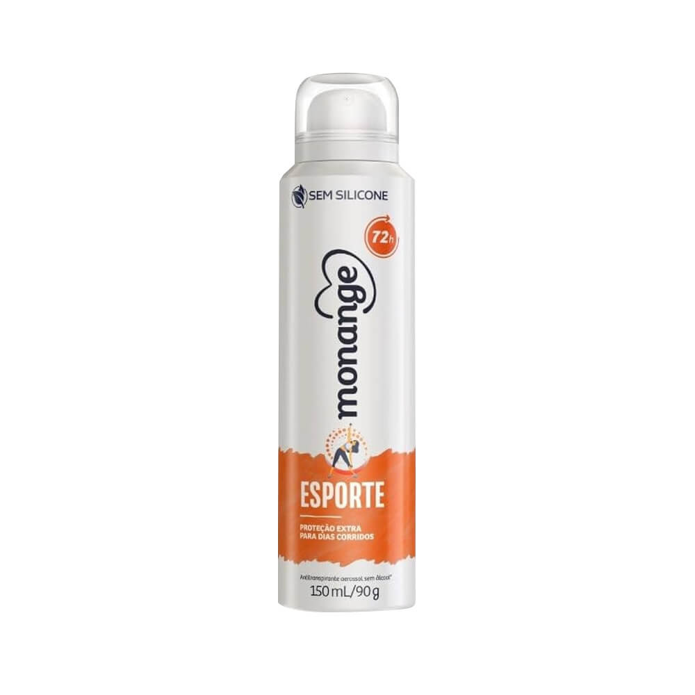 Desodorante Aerosol Monange Esporte 90g em Oferta na Shopee