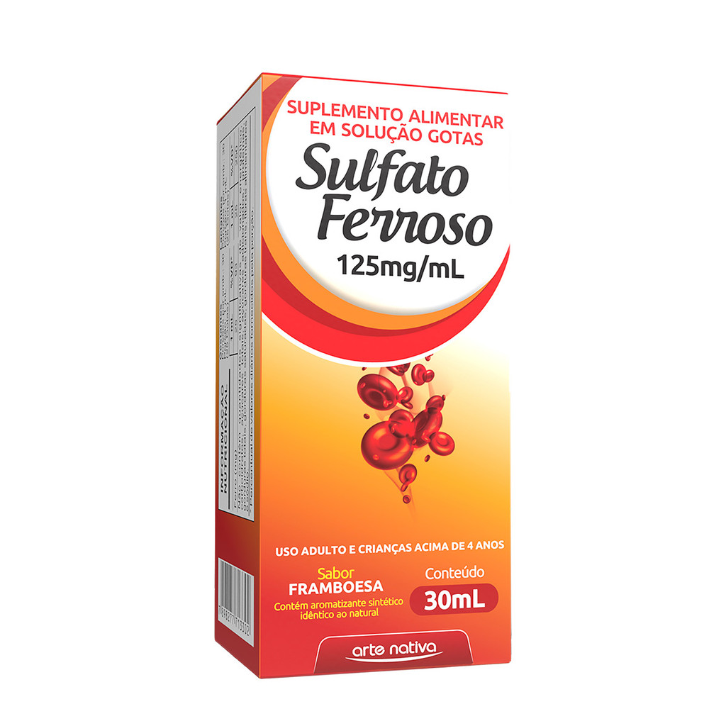 Sulfato Ferroso Arte Nativa Framboesa 30ml em Oferta na Shopee