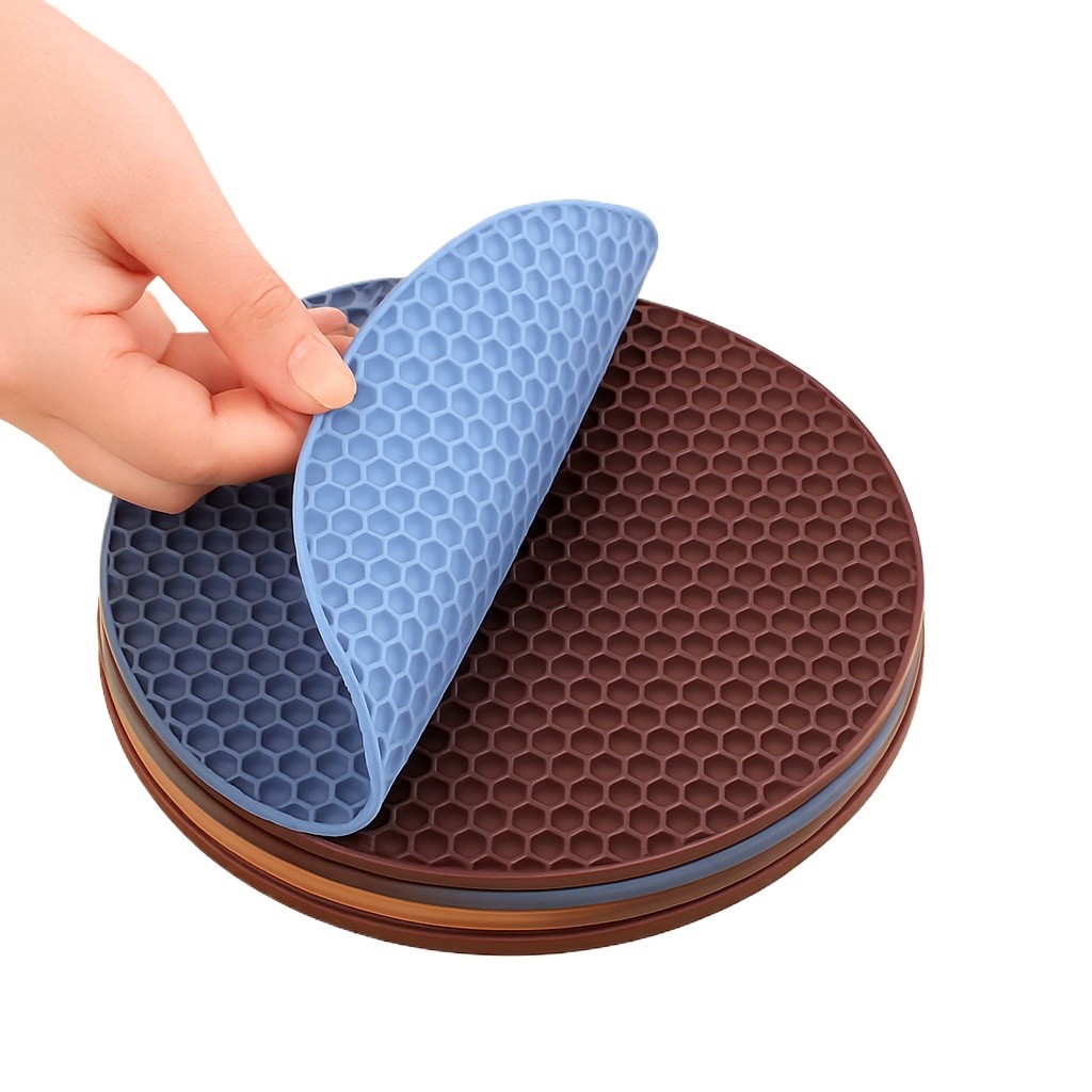 BLACK FRIDAY Kit 5 Descansos Panela em Silicone Protetor Resistente- Cores Neutras