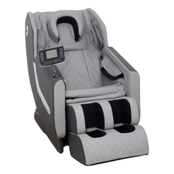 Poltrona De Massagem Cinza 3D Com Aquecimento Função Gravidade Zero Reclinável Relaxante Bivolt