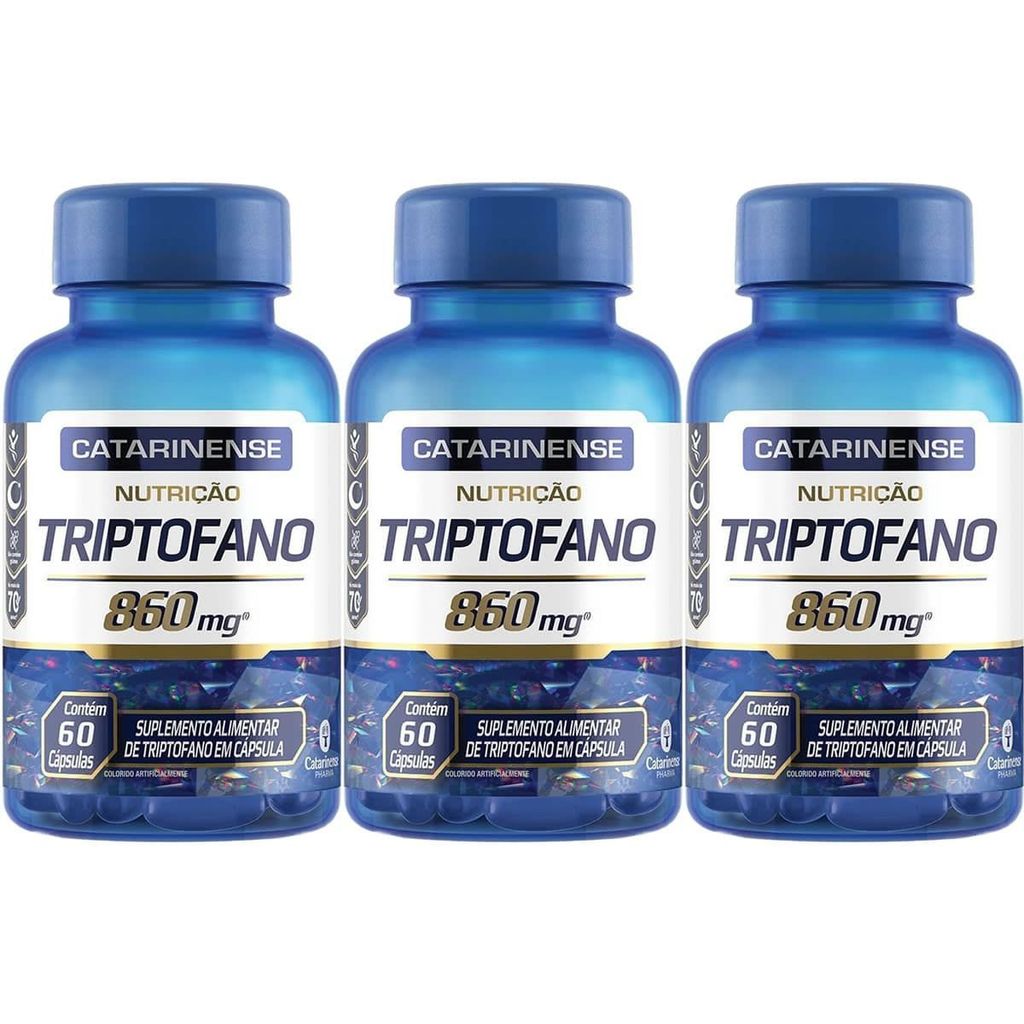 Kit 3X Triptofano - 60 Cápsulas - Catarinense Nutrição em Oferta na Shopee