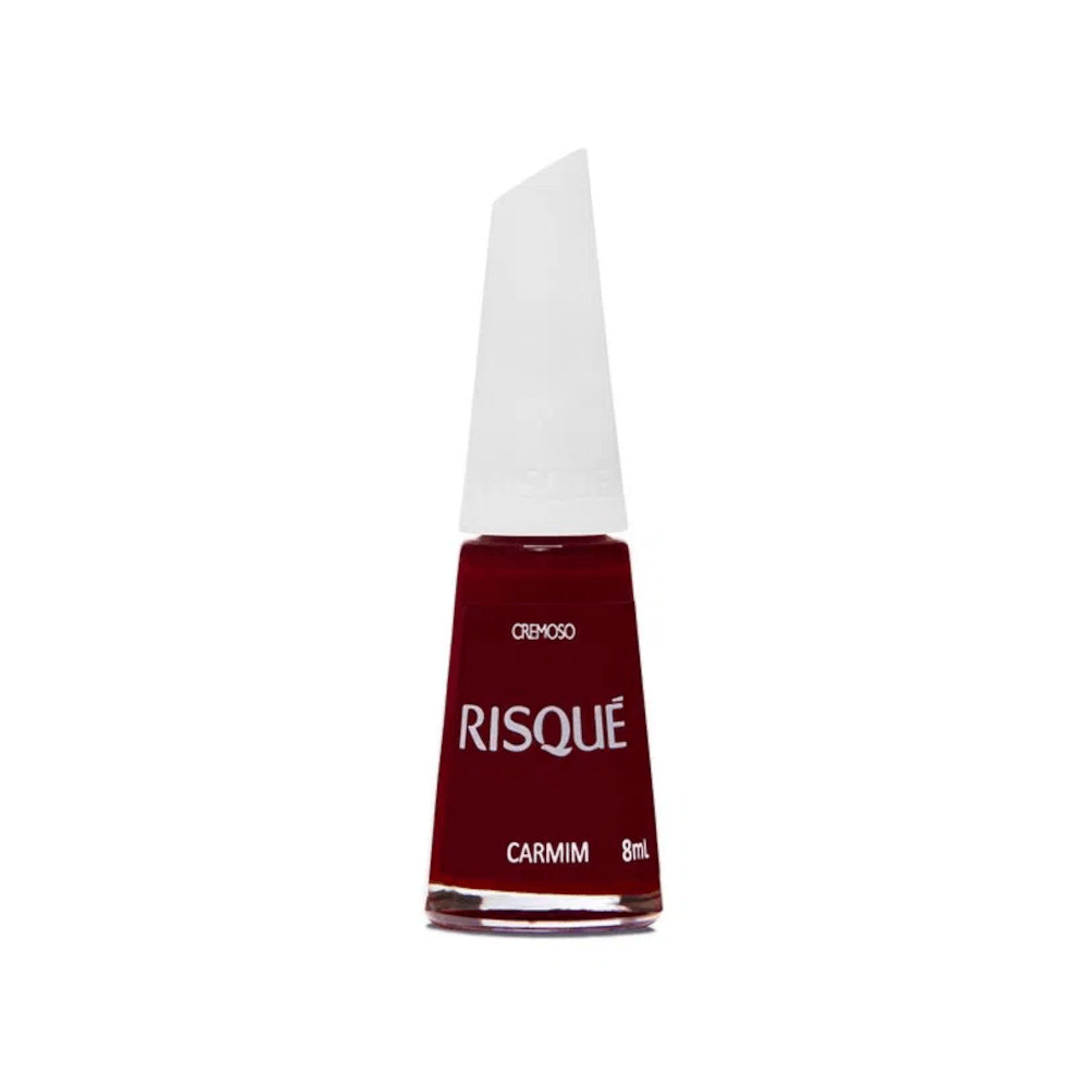 Esmalte Risqué Vermelho Cremoso Carmim em Oferta na Shopee