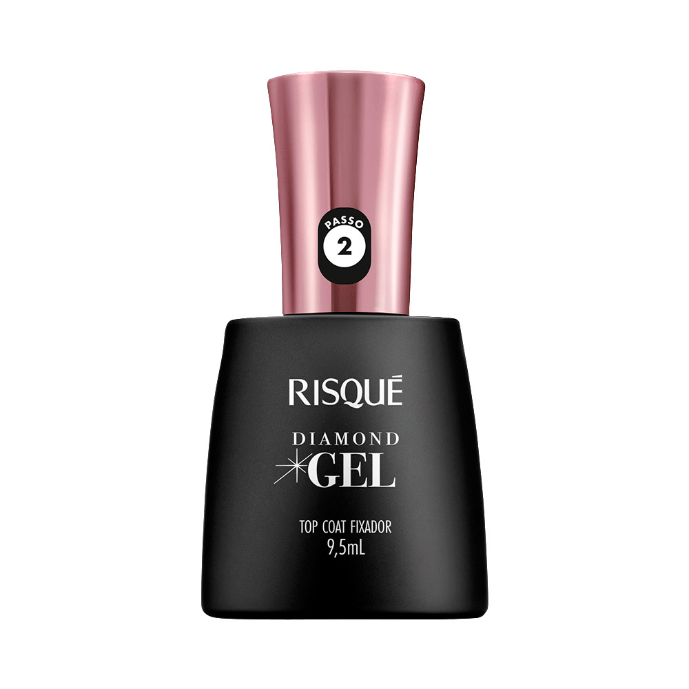 Top Coat Fixador Risqué Diamond Gel Cremoso em Oferta na Shopee