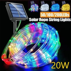 10M/20M/300LED Luz Solar De Corda De PVC IP65 À Prova D 'Água Para Jardim Decoração De Natal De Fada Guirlanda