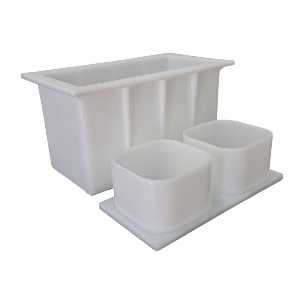 Forma Injesul para Queijo 3kg Retangular com Prensa - Ideal Para Queijeiros e Laticínios