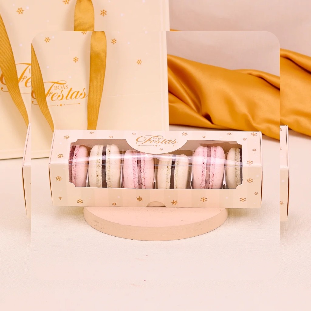 20 CAIXA COM BERÇO PARA MACARONS NATAL CLÁSSICA 5377 ( JANGO NATAL 2025 ) 5316