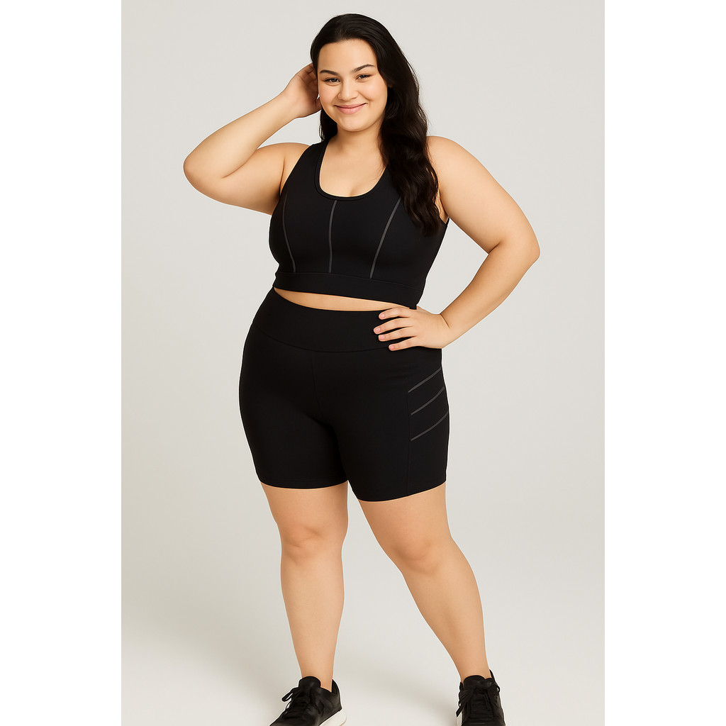 Conjunto Feminino Academia Roupa De Ginastica Plus Size