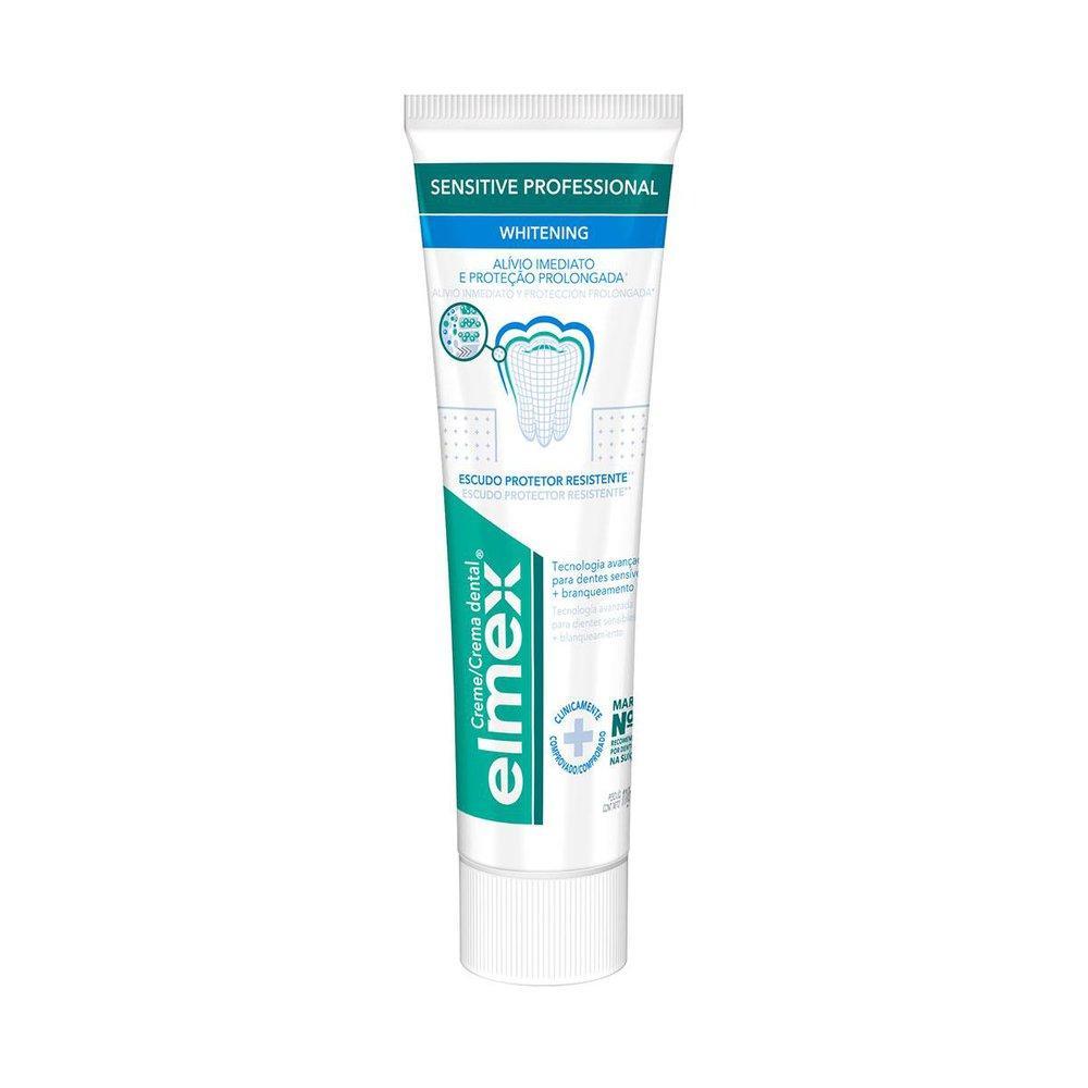 CREME DENTAL ELMEX SENSITIVE PROFESSIONAL WHITENING 110G em Oferta na Shopee