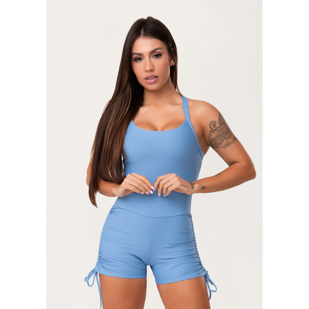 MACAQUINHO FITNESS FEMININO COM FRANZIDO AURA DLK em Oferta na Shopee