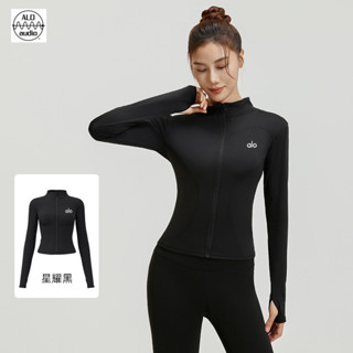 Jaqueta feminina Plus Size com zíper para ioga/gola alta/estiramento/secagem rápida/Fitness/corrida em Oferta na Shopee