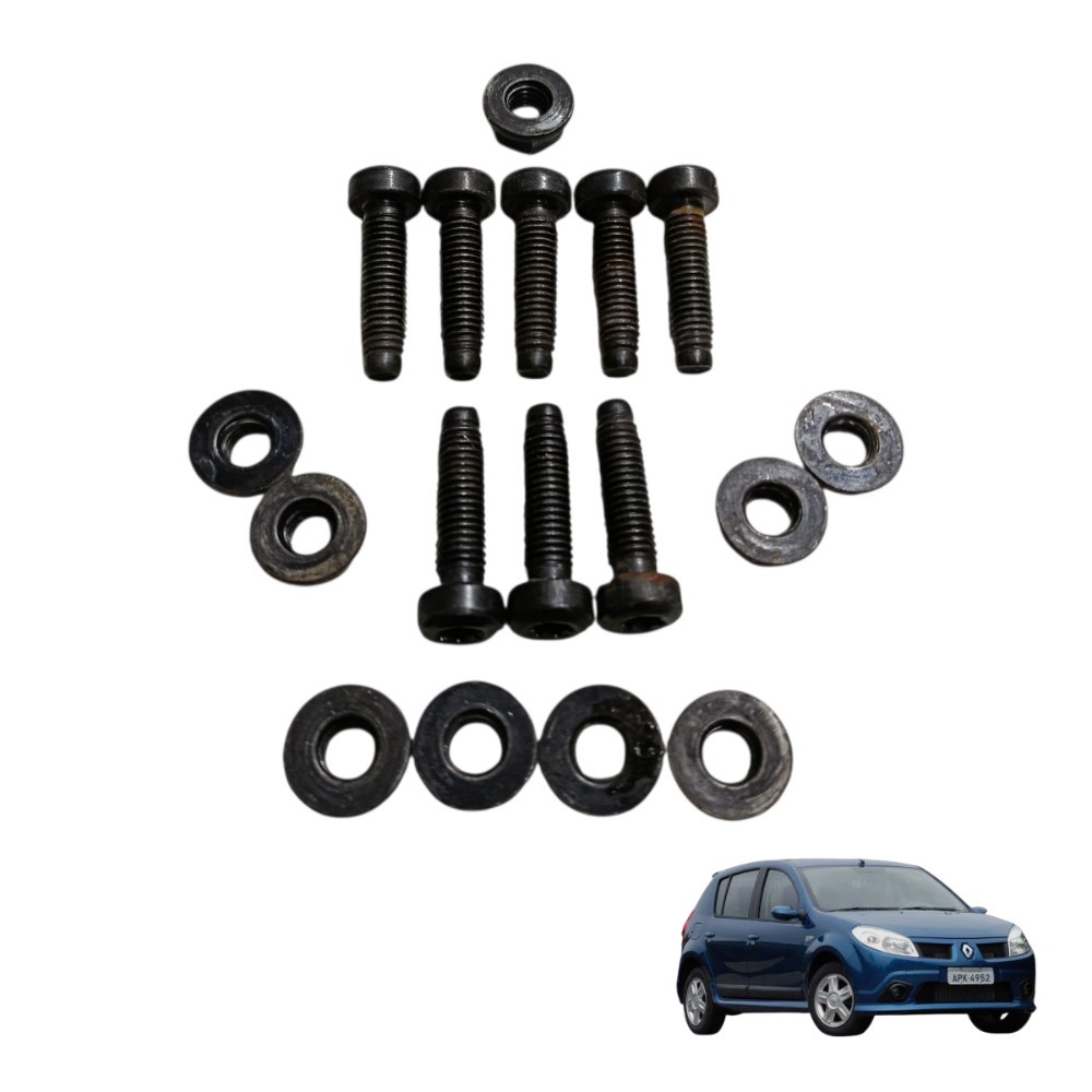 Kit Porca Parafuso Trilho e Banco Renault Sandero 1.6 2010