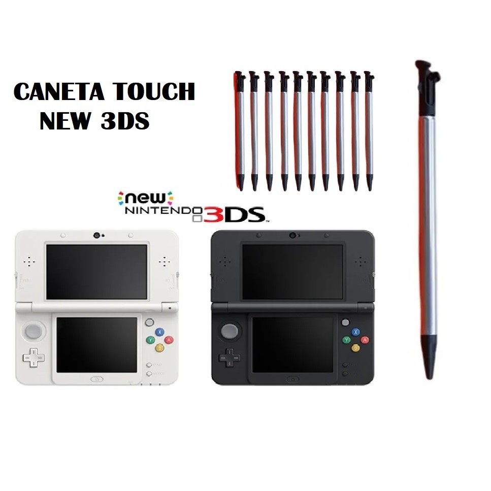 CANETA NINTENDO NEW 3DS Stylus Para Nintendo New 3ds - PRETO E PRATA