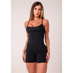 MACAQUINHO FITNESS FEMININO COM BOJO E BOLSOS LOGOMANIA REFLECTIONS DLK