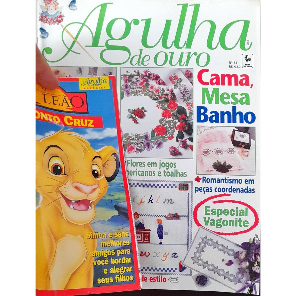 Revista Artesanato Agulha De Ouro Nº 31 Rei Leão Simba de Revista