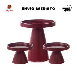 Kit festa 3 Boleiras Minimalistas - 1 Boleira Minimalista 20x20 + 2 Boleiras Minimalista 20x11cm (+33 cores)