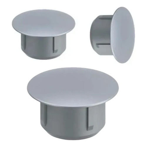 Tapa Furo Plástico Para Furo 8mm Cinza  Pct C/ 100 Un