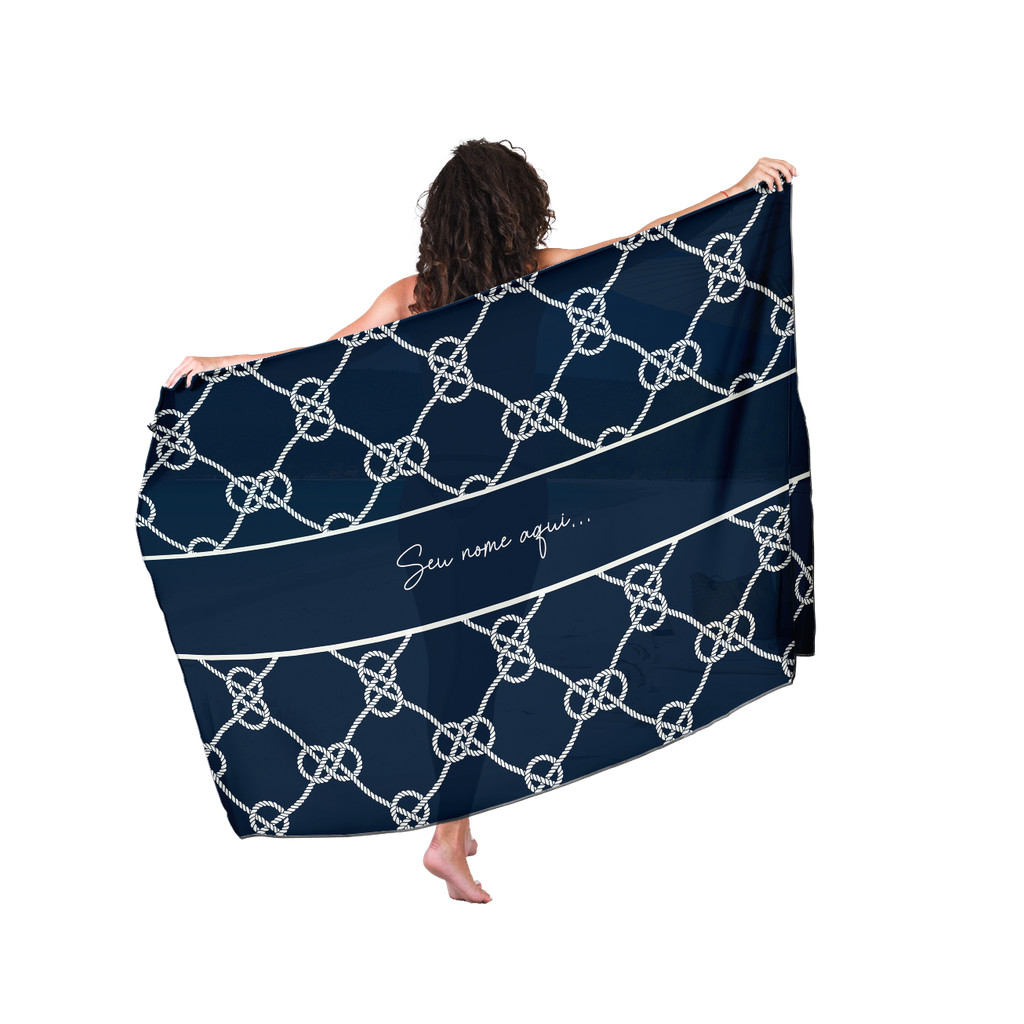 Canga Com Nome Personalizado Saida de Praia Marítima 10