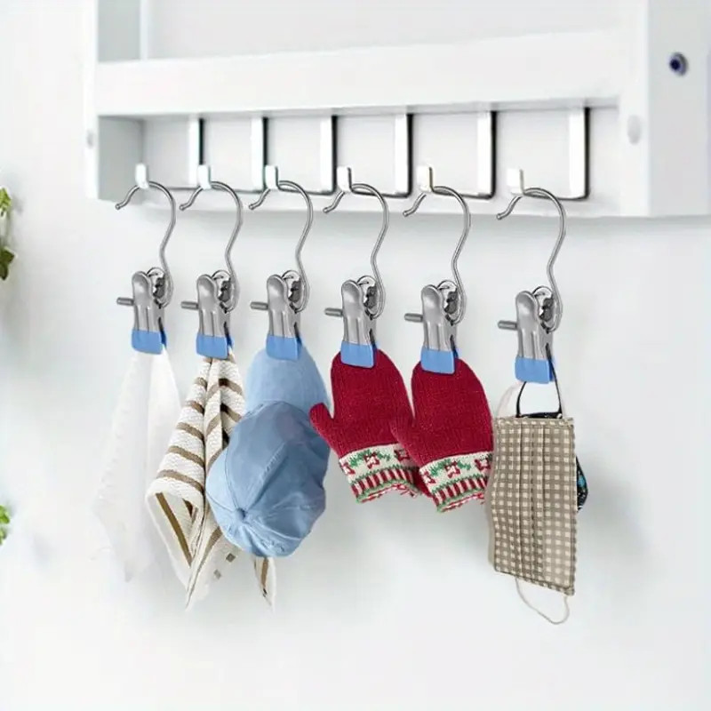 KIT 10/20/30 Clip Anti-Ferrugem De Economia De Espaço Para Cabide Calças De Chapéu De Gancho De Viagem Clipes De Roupa em Oferta na Shopee