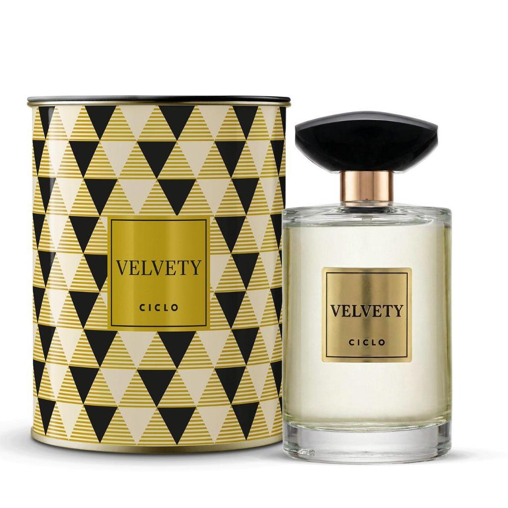 Perfume Deo Colonia Velvety 100ml Ciclo Cosméticos Feminino Lata Decorativa