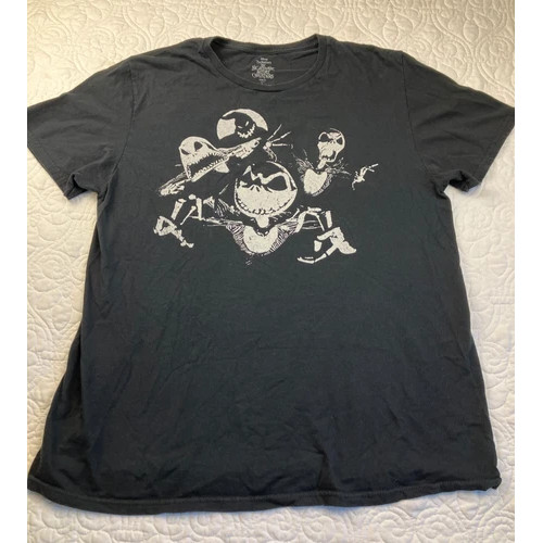 Camiseta Masculina Feminina Oversized Estampa Jack Skellington e Personagens de O Estranho Mundo de Jack, Camiseta