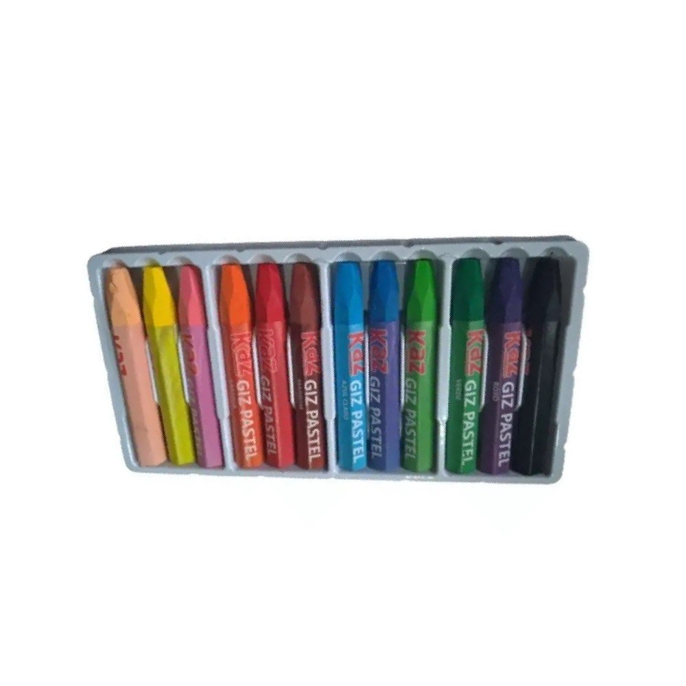 Giz Pastel a Oleo Escolar com 12 Cores