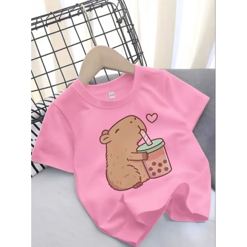 Camiseta camisa blusa infantil CAPIVARA Capybara suco 100% Algodão Premium 1 a 16