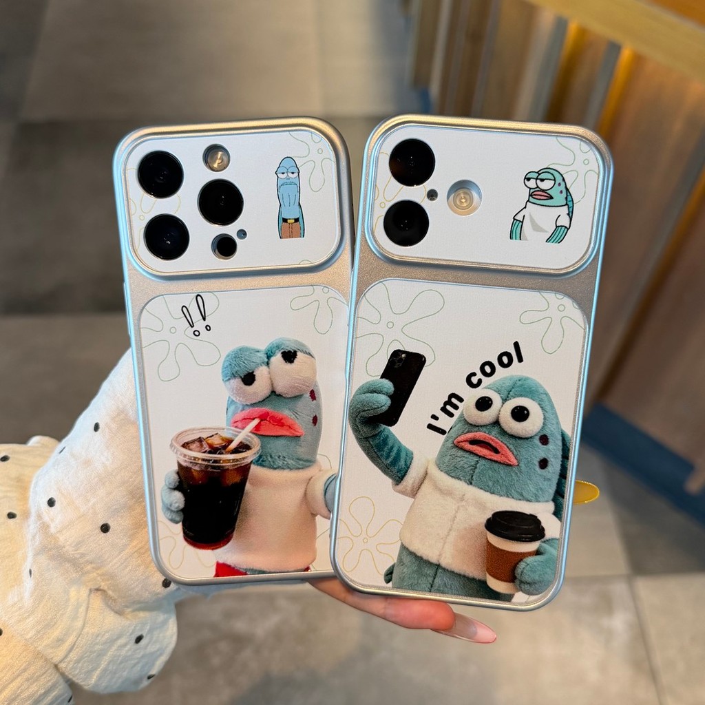 Capa de Telefone com Estampa de Peixe Feio e Café para Samsung Galaxy A27 A37 A36 M36 F36 A35 A34 A33 M32 A31 A26 A25 A2