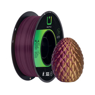 FILAMENTO PLA SILK DUAL COLOR ROXO E DOURADO