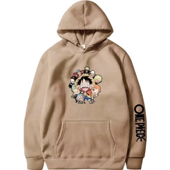 Moletom Canguru Masculino Estampado One Piece Infantil Feminino 100% Algodão Premium Reforçado