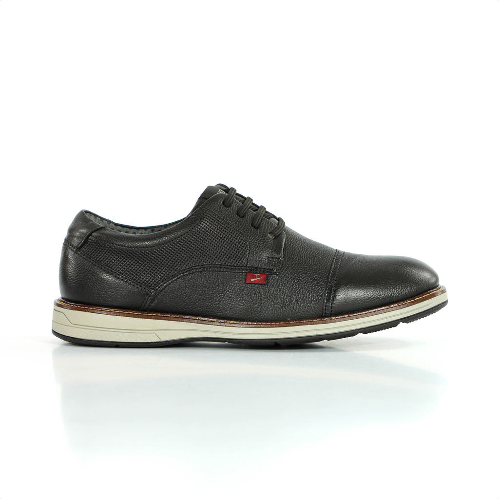 Sapato Ferracini Oxford Kingston Couro Preto - Masculino
