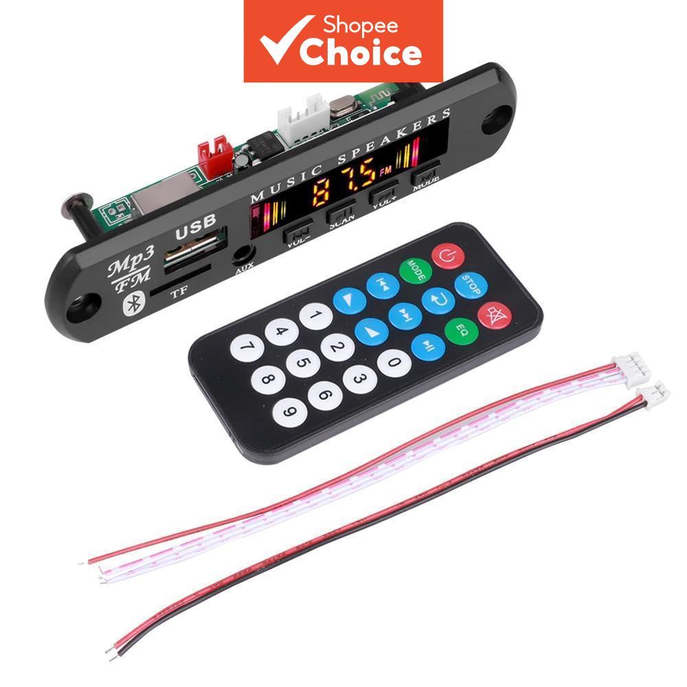  Amplificador Bluetooth Mini Classe D DC 9V-12V 1-2A com Controle Remoto, Cabo de Força e Fio de Alto-falante, Gabinete