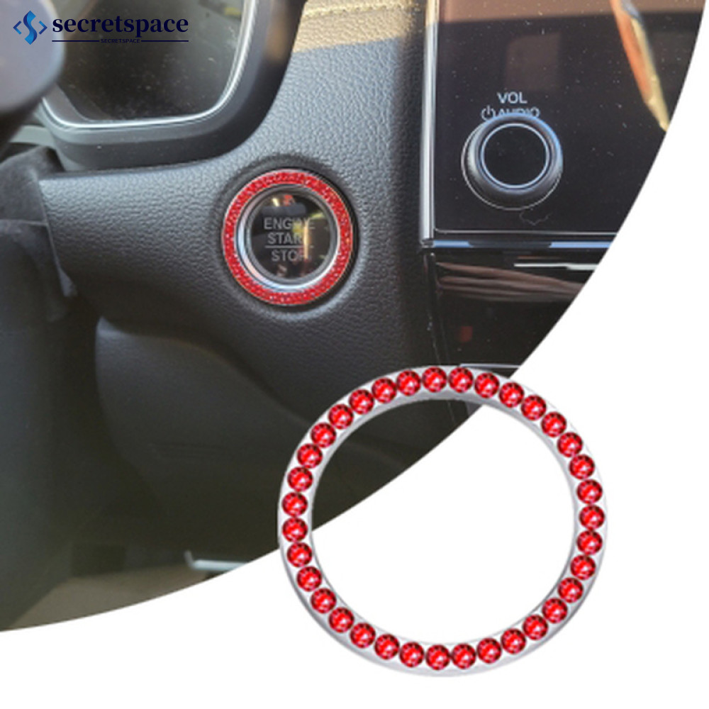 SECRETSPACE Universal Automóveis Botão Interruptor De Partida Decorativo Diamante Strass Anel Auto SUV Acessórios Decora