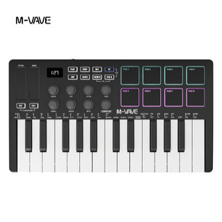 M-VAVE Teclado de controle MIDI  de 25 teclas SMK-25 Teclado USB mini Teclado MIDI portátil USB mini Controlador