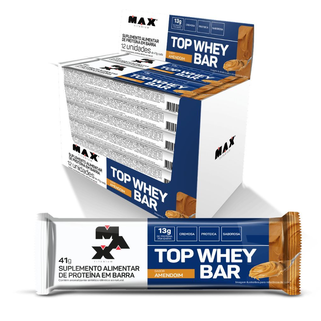 Top Whey Bar 12 De 41g Max Titanium