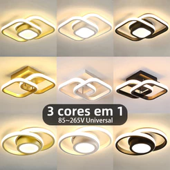 Lustre Moderno De Teto Led Em 3 Cores (110V/220V) Para Corredor , Sala De Estar , Quarto , Cozinha