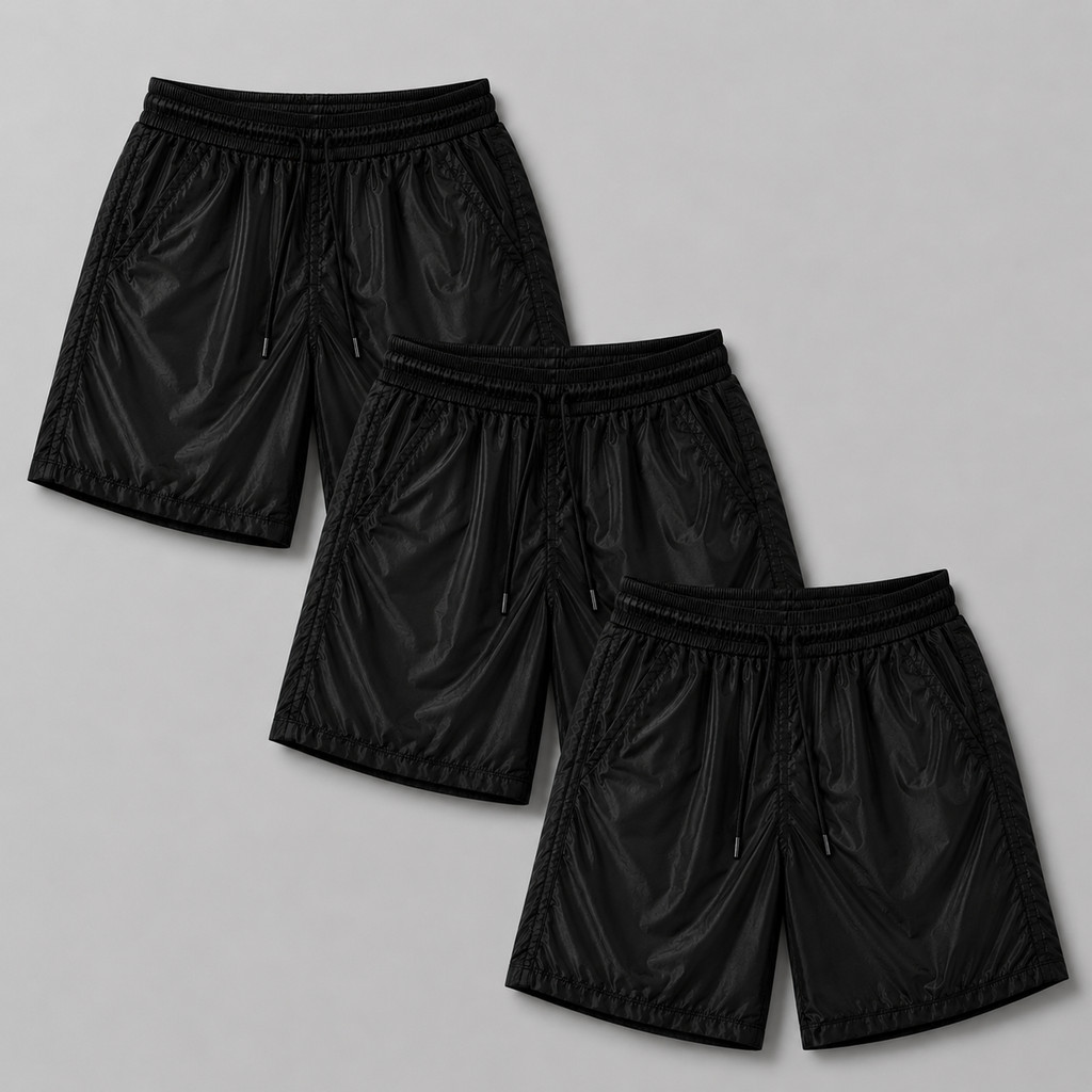 Kit 3 Bermudas Masculinas Tactel com Elastano Mauricinho Academia Praia Treino Caminhada Leve