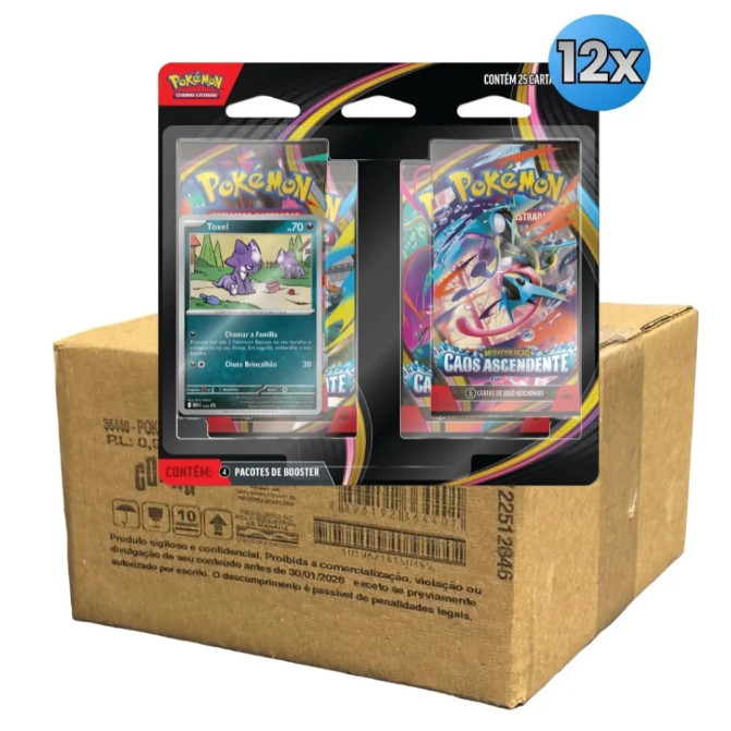 Pokémon Case lacrada-  Blister Quádruplo Caos Ascendente Pokémon