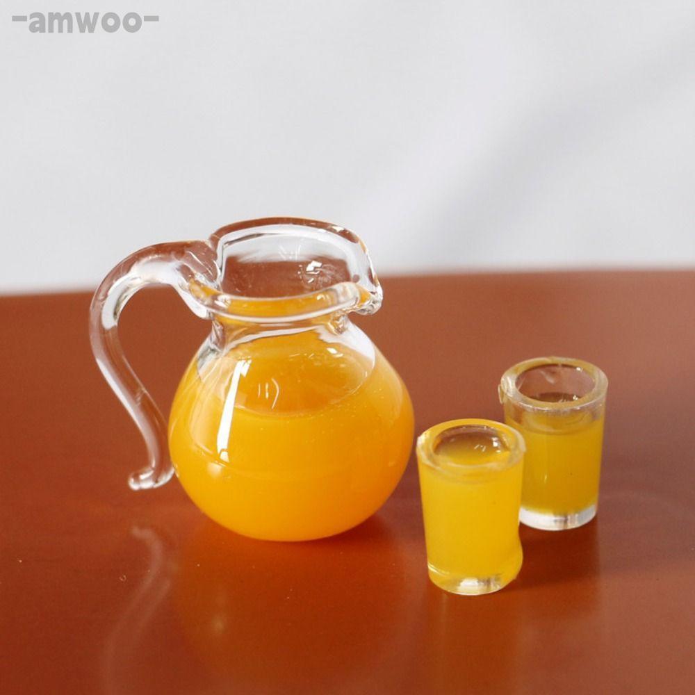 AMWOO 1 Conjunto De Garrafa De Bebida , Simulação De Mini Casa De Bonecas , Comida Em Miniatura , 2 Cores ,