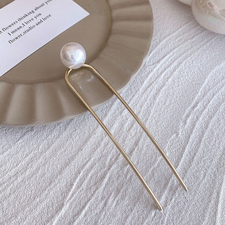 Elegante Novo Grampo de Cabelo de Pérolas Estilo Chinês para Mulheres, Grampo Mágico para Parte de Trás da Cabeç, Ace