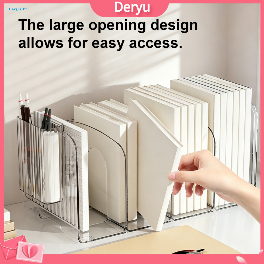 Book Organizer for Desk Office Workstation Accessories Magazine Holder 3/4-compa