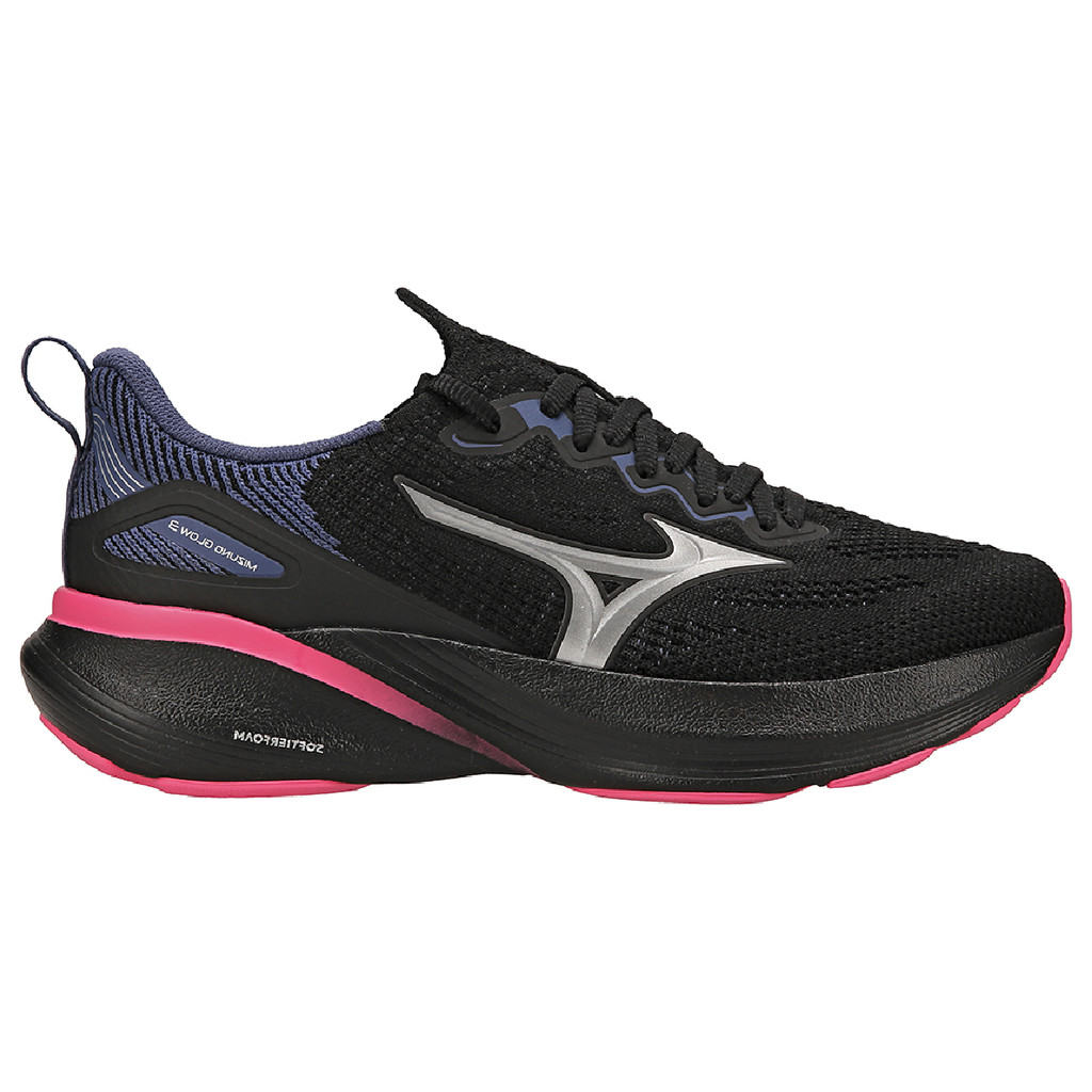 Tênis Mizuno Glow 3 Feminino - Preto-Azul