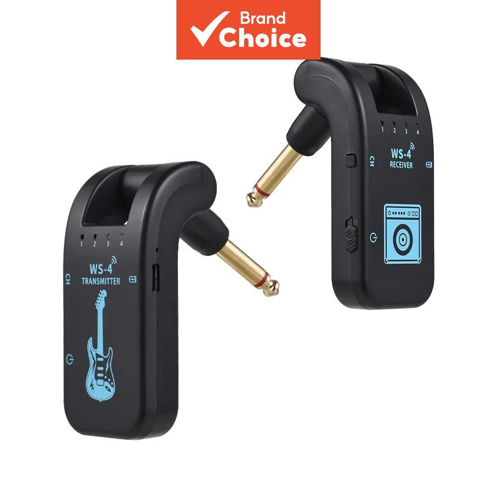 WS 4 4 Canais Transmissor De Guitarra Receptor Recarregável 2.4G Instrumento De Baixa Latência Sistema Sem Fio Para Pres