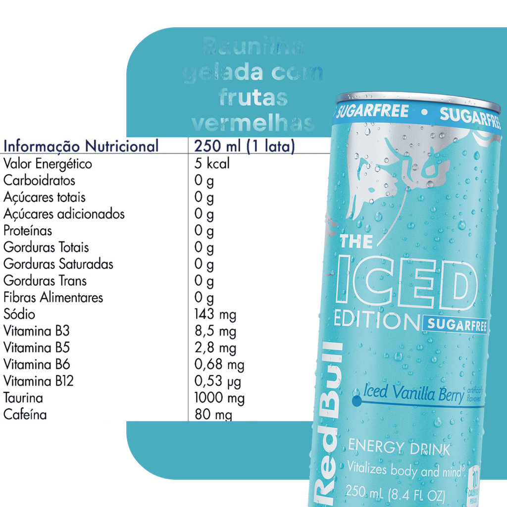 Red Bull Energético Baunilha e Blueberry Sugarfree Lata 250ml · foto 2