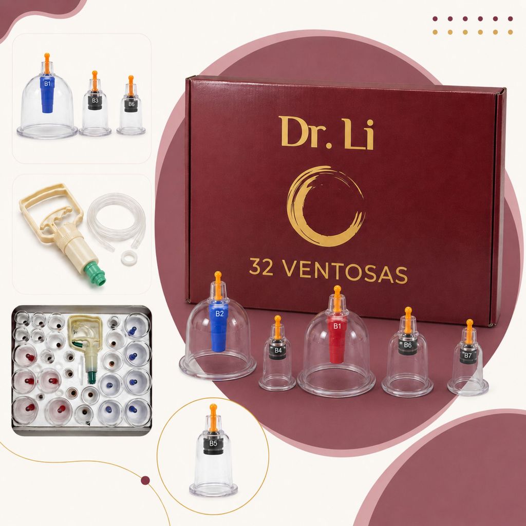 Kit 32 Ventosas Corporal Terapeuticas Ventosaterapia Copos Massoterapia Cupping
