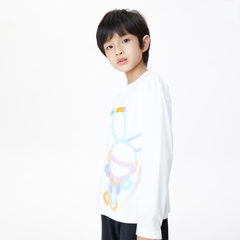 Anna roupas infantis meninos camiseta de manga comprida primavera novo estilo meninos estilo ocidental camisa de fundo i