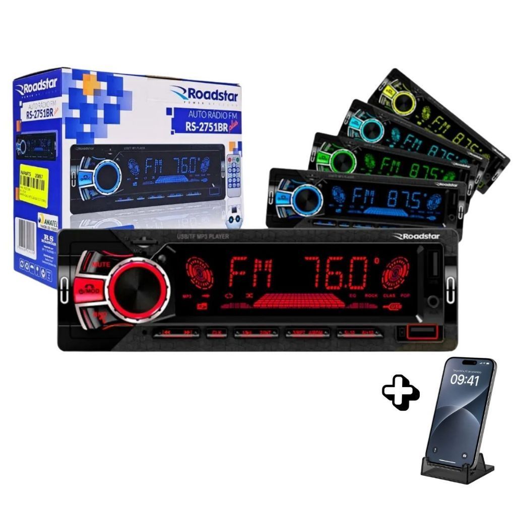 RADIO MP3 PLAYER BLUETOOTH ROADSTAR RS2751BR MI