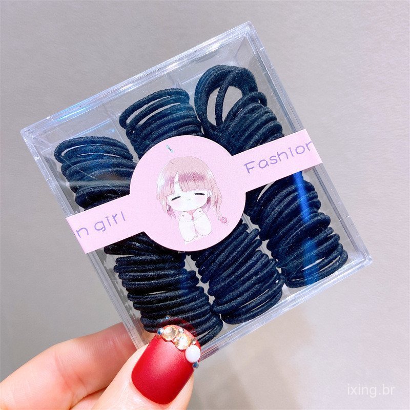 Laço de cabelo infantil de alta elasticidade não machuca o cabelo estilo simples uso portátil
