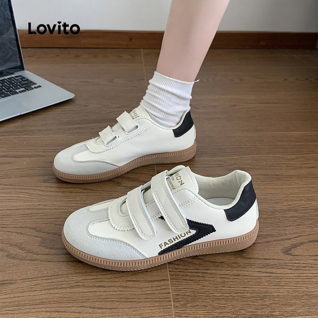 Lovito Tênis Casuais Colorblock Estilo Coreano Para Uso Diário E Atividades Ao A