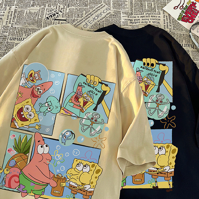 Camiseta Infantil Estampado Bob Esponja Variados Camisa 100% Algodão Envio imediato Premium